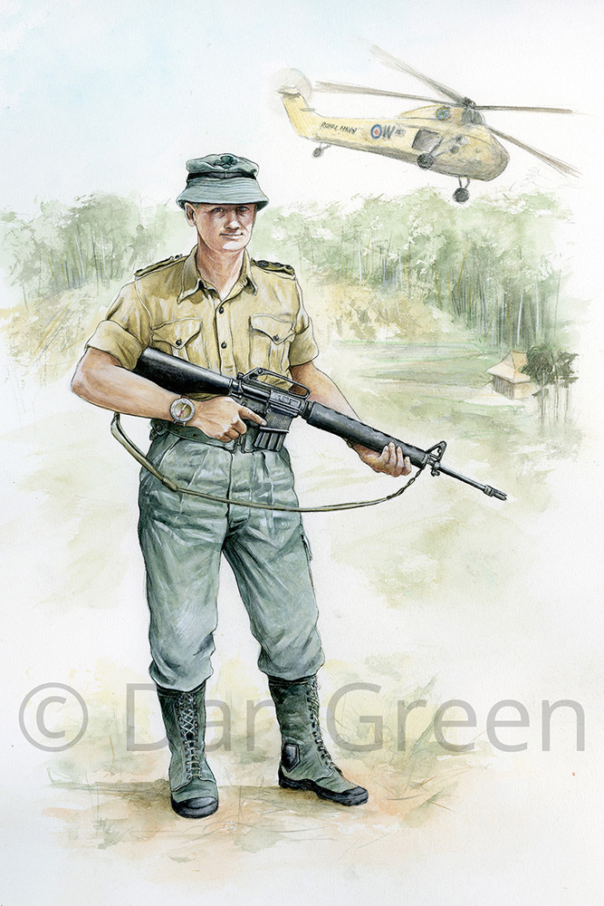 dgmilitaryart-novusart-lieutenant-colonel-royal-ulster-rifles-borneo-1964